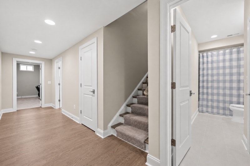 Lower-level stair and hall