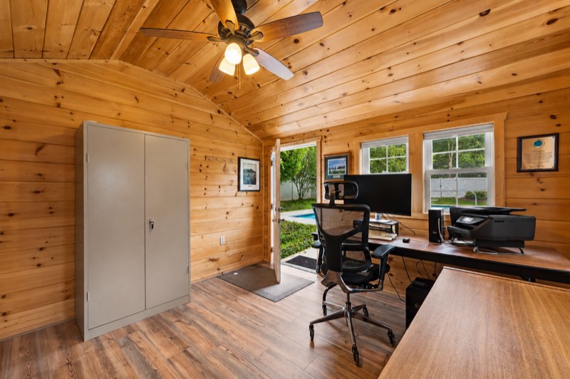 Detached office by the pool
