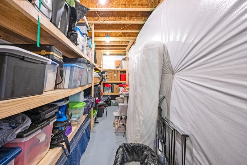 Storage room shelving