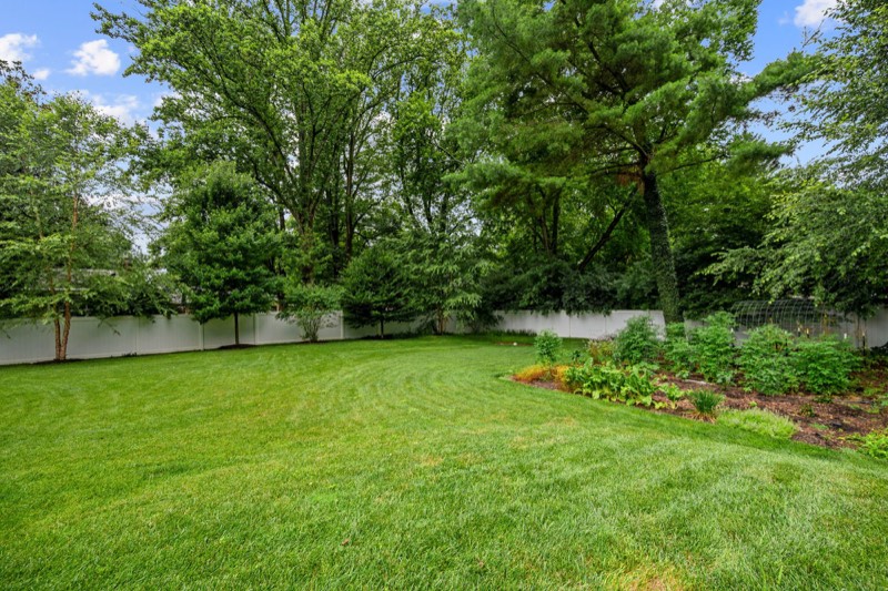 Fully fenced backyard